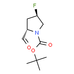 ChemSpider 2D Image | 2-Methyl-2-propanyl (2S,4R)-4-fluoro-2-formyl-1-pyrrolidinecarboxylate | C10H16FNO3
