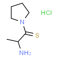 ChemSpider 2D Image | 2-Amino-1-(1-pyrrolidinyl)-1-propanethione hydrochloride (1:1) | C7H15ClN2S