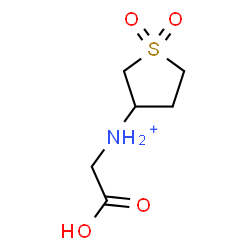 ChemSpider 2D Image | N-(Carboxymethyl)tetrahydro-3-thiophenaminium 1,1-dioxide | C6H12NO4S