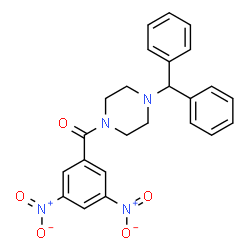 ChemSpider 2D Image | (3,5-Dinitrophenyl)[4-(diphenylmethyl)-1-piperazinyl]methanone | C24H22N4O5