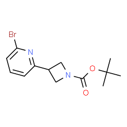 ChemSpider 2D Image | tert-butyl 3-(6-bromopyridin-2-yl)azetidine-1-carboxylate | C13H17BrN2O2