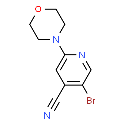 ChemSpider 2D Image | 5-bromo-2-morpholinoisonicotinonitrile | C10H10BrN3O