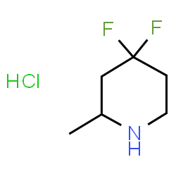 ChemSpider 2D Image | 4,4-Difluoro-2-methylpiperidine hydrochloride | C6H12ClF2N