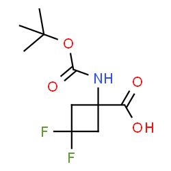 ChemSpider 2D Image | 1-{[(tert-Butoxy)carbonyl]amino}-3,3-difluorocyclobutane-1-carboxylic acid | C10H15F2NO4