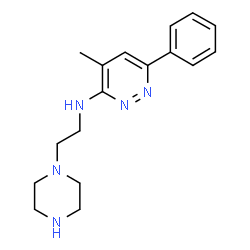 ChemSpider 2D Image | 4-methyl-6-phenyl-N-[2-(piperazin-1-yl)ethyl]pyridazin-3-amine | C17H23N5