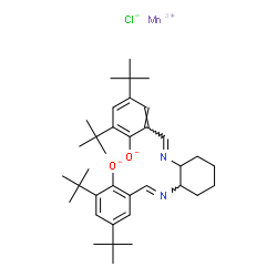ChemSpider 2D Image | (N,N'-BIS(3,5-DI-TERT-BUTYLSALICYLIDENE)-1,2-CYCLOHEXANEDIAMINE)MANGANESE(III) CHLORIDE, (R,R)- | C36H52ClMnN2O2