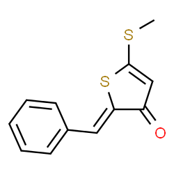 ChemSpider 2D Image | (2Z)-2-Benzylidene-5-(methylsulfanyl)-3(2H)-thiophenone | C12H10OS2