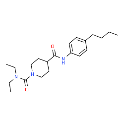 ChemSpider 2D Image | N~4~-(4-Butylphenyl)-N~1~,N~1~-diethyl-1,4-piperidinedicarboxamide | C21H33N3O2