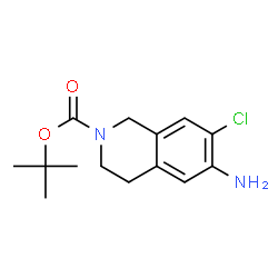 ChemSpider 2D Image | tert-butyl 6-amino-7-chloro-1,2,3,4-tetrahydroisoquinoline-2-carboxylate | C14H19ClN2O2