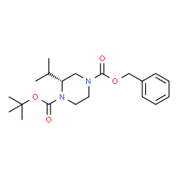 ChemSpider 2D Image | (R)-4-benzyl 1-tert-butyl 2-isopropylpiperazine-1,4-dicarboxylate | C20H30N2O4