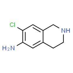 ChemSpider 2D Image | 7-Chloro-1,2,3,4-tetrahydro-6-isoquinolinamine | C9H11ClN2