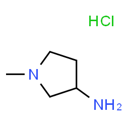 ChemSpider 2D Image | 1-Methyl-3-pyrrolidinamine hydrochloride (1:1) | C5H13ClN2