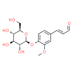 ChemSpider 2D Image | 2-Methoxy-4-[(1E)-3-oxo-1-propen-1-yl]phenyl beta-D-glucopyranoside | C16H20O8