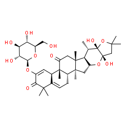 ChemSpider 2D Image | (16alpha,20S,22S,23S)-16,23:22,25-diepoxy-2,22,23-trihydroxycucurbita-1,5-diene-3,11-dione 2-O-beta-D-glucopyranoside | C36H52O12