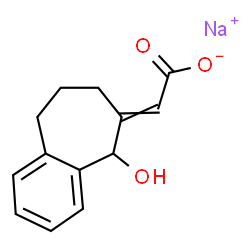 ChemSpider 2D Image | Sodium (5-hydroxy-5,7,8,9-tetrahydro-6H-benzo[7]annulen-6-ylidene)acetate | C13H13NaO3