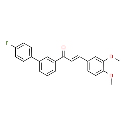 ChemSpider 2D Image | (2E)-3-(3,4-Dimethoxyphenyl)-1-(4'-fluoro-3-biphenylyl)-2-propen-1-one | C23H19FO3