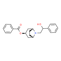 ChemSpider 2D Image | (3-endo)-8-(2-Hydroxy-2-phenylethyl)-8-azabicyclo[3.2.1]oct-3-yl benzoate | C22H25NO3