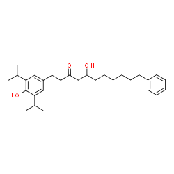 ChemSpider 2D Image | 5-Hydroxy-1-(4-hydroxy-3,5-diisopropylphenyl)-11-phenyl-3-undecanone | C29H42O3