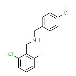 ChemSpider 2D Image | 1-(2-Chloro-6-fluorophenyl)-N-(4-methoxybenzyl)methanamine | C15H15ClFNO
