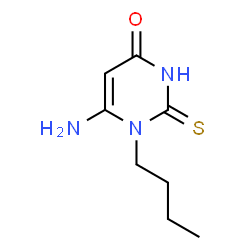 ChemSpider 2D Image | 6-Amino-1-butyl-2,3-dihydro-2-thioxo-4(1H)-pyrimidinone | C8H13N3OS