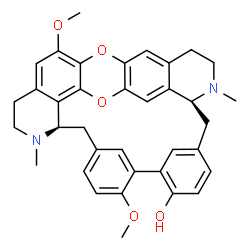 ChemSpider 2D Image | (8S,21R)-16,27-Dimethoxy-7,22-dimethyl-29,31-dioxa-7,22-diazaoctacyclo[19.9.3.1~4,30~.1~10,14~.1~15,19~.0~3,8~.0~25,33~.0~28,32~]hexatriaconta-1,3,10(36),11,13,15(35),16,18,25,27,30(34),32-dodecaen-13
-ol | C36H36N2O5