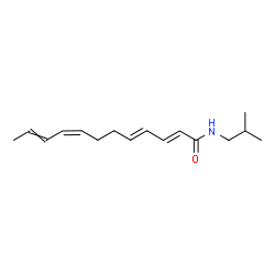 ChemSpider 2D Image | (2E,4E,8Z)-N-Isobutyl-2,4,8,10-dodecatetraenamide | C16H25NO