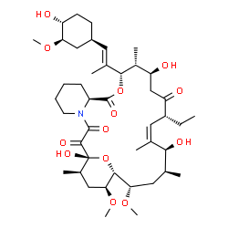 ChemSpider 2D Image | (1R,9S,12S,13R,14S,17R,18Z,20S,21S,23S,24R,25S,27R)-17-Ethyl-1,14,20-trihydroxy-12-{(1E)-1-[(1R,3R,4R)-4-hydroxy-3-methoxycyclohexyl]-1-propen-2-yl}-23,25-dimethoxy-13,19,21,27-tetramethyl-11,28-dioxa
-4-azatricyclo[22.3.1.0~4,9~]octacos-18-ene-2,3,10,16-tetrone | C43H69NO13