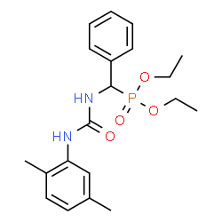 ChemSpider 2D Image | Diethyl [{[(2,5-dimethylphenyl)carbamoyl]amino}(phenyl)methyl]phosphonate | C20H27N2O4P