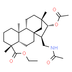 ChemSpider 2D Image | Ethyl (15beta,16alpha)-15-(acetamidomethyl)-16-acetoxybeyeran-18-oate | C27H43NO5