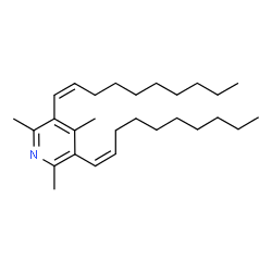ChemSpider 2D Image | 3,5-Di[(1Z)-1-decen-1-yl]-2,4,6-trimethylpyridine | C28H47N