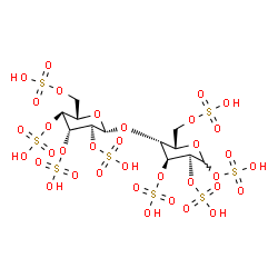 ChemSpider 2D Image | 1,2,3,6-Tetra-O-sulfo-4-O-(2,3,4,6-tetra-O-sulfo-beta-L-glucopyranosyl)-L-gulopyranose | C12H22O35S8