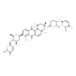 ChemSpider 2D Image | (1R)-1,5-Anhydro-2,6-dideoxy-4-O-[(2R,6S)-6-methyl-5-oxo-5,6-dihydro-2H-pyran-2-yl]-1-[(3R,4aR,12bS)-4a,8,12b-trihydroxy-3-methyl-3-{[(2S,5S,6S)-6-methyl-5-{[(2R,6S)-6-methyl-5-oxo-5,6-dihydro-2H-pyra
n-2-yl]oxy}tetrahydro-2H-pyran-2-yl]oxy}-1,7,12-trioxo-1,2,3,4,4a,7,12,12b-octahydro-9-tetraphenyl]-D-arabino-hexitol | C43H48O16