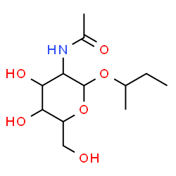 ChemSpider 2D Image | sec-Butyl 2-acetamido-2-deoxyhexopyranoside | C12H23NO6