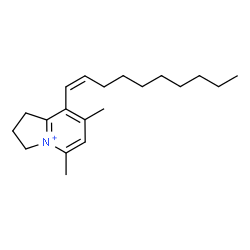 ChemSpider 2D Image | 8-[(1Z)-1-Decen-1-yl]-5,7-dimethyl-2,3-dihydro-1H-indolizinium | C20H32N
