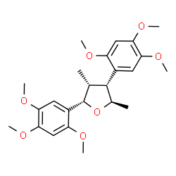 ChemSpider 2D Image | (2R,3R,4R,5S)-2,4-Dimethyl-3,5-bis(2,4,5-trimethoxyphenyl)tetrahydrofuran | C24H32O7