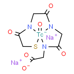 ChemSpider 2D Image | Disodium oxo{N-[(sulfanyl-kappaS)acetyl]glycyl-kappaN~2~glycyl-kappaN~2~glycinato(5-)-kappaN}(~16~Tc)technetate(2-) | C8H8N3Na2O6STc