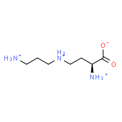 ChemSpider 2D Image | (2S)-2-Ammonio-4-[(3-ammoniopropyl)ammonio]butanoate | C7H19N3O2