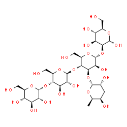 ChemSpider 2D Image | alpha-D-Glcp-(1->4)-beta-D-Glcp-(1->4)-[alpha-D-Abep-(1->3)]-alpha-D-Manp-(1->2)-alpha-D-Manp | C30H52O24