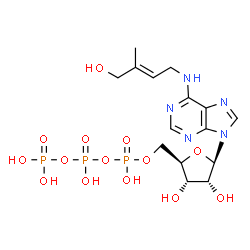 ChemSpider 2D Image | 9-ribosyl-trans-zeatin 5'-triphosphate | C15H24N5O14P3