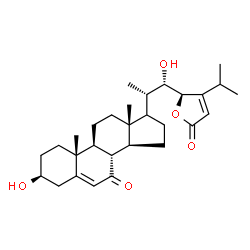 ChemSpider 2D Image | (3beta,17xi,22S,23R)-3,22-Dihydroxy-23,29-epoxystigmasta-5,24(28)-diene-7,29-dione | C29H42O5