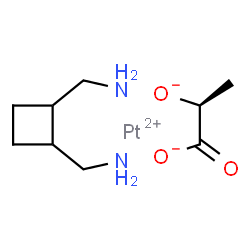 ChemSpider 2D Image | Platinum(2+) (2S)-2-oxidopropanoate - 1,2-cyclobutanediyldimethanamine (1:1:1) | C9H18N2O3Pt