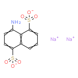 ChemSpider 2D Image | Disodium 4-amino-1,5-naphthalenedisulfonate | C10H7NNa2O6S2