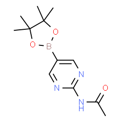 ChemSpider 2D Image | N-(5-(4,4,5,5-Tetramethyl-1,3,2-dioxaborolan-2-yl)pyrimidin-2-yl)acetamide | C12H18BN3O3