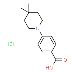 ChemSpider 2D Image | 4-(4,4-Dimethylpiperidin-1-yl)benzoic acid hydrochloride | C14H20ClNO2