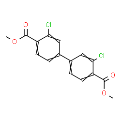 ChemSpider 2D Image | Dimethyl 3,3'-dichloro-4,4'-biphenyldicarboxylate | C16H12Cl2O4