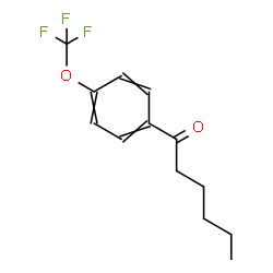 ChemSpider 2D Image | 1-[4-(Trifluoromethoxy)phenyl]-1-hexanone | C13H15F3O2