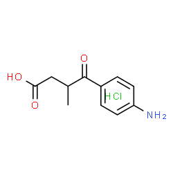 ChemSpider 2D Image | 4-(4-Aminophenyl)-3-methyl-4-oxobutanoic acid hydrochloride (1:1) | C11H14ClNO3