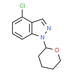 ChemSpider 2D Image | 4-Chloro-1-(tetrahydro-2H-pyran-2-yl)-1H-indazole | C12H13ClN2O