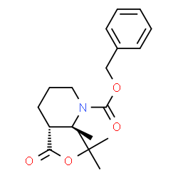 ChemSpider 2D Image | (2S,3R)-1-Benzyl 3-tert-butyl 2-methylpiperidine-1,3-dicarboxylate | C19H27NO4