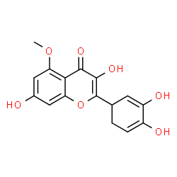 ChemSpider 2D Image | 2-(3,4-Dihydroxy-2,4-cyclohexadien-1-yl)-3,7-dihydroxy-5-methoxy-4H-chromen-4-one | C16H14O7